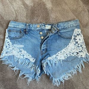 We the Free Crochet Jean Short